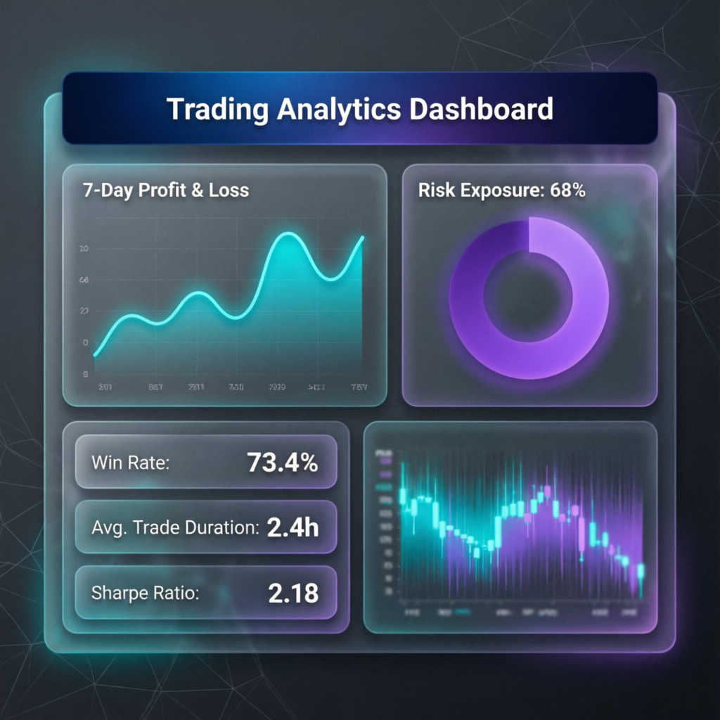 Trading analytics dashboard showing My Funded Futures performance