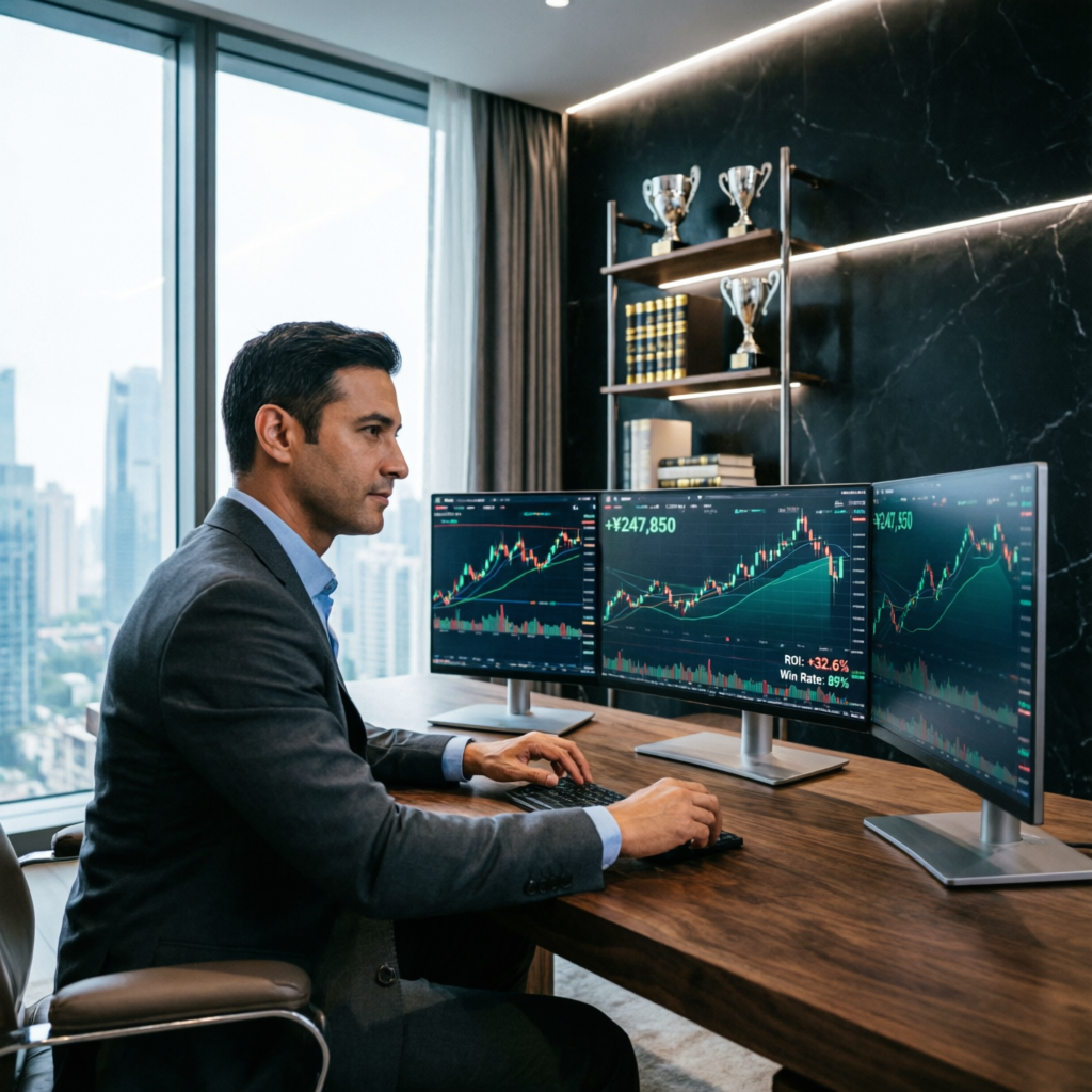 Professional trader office