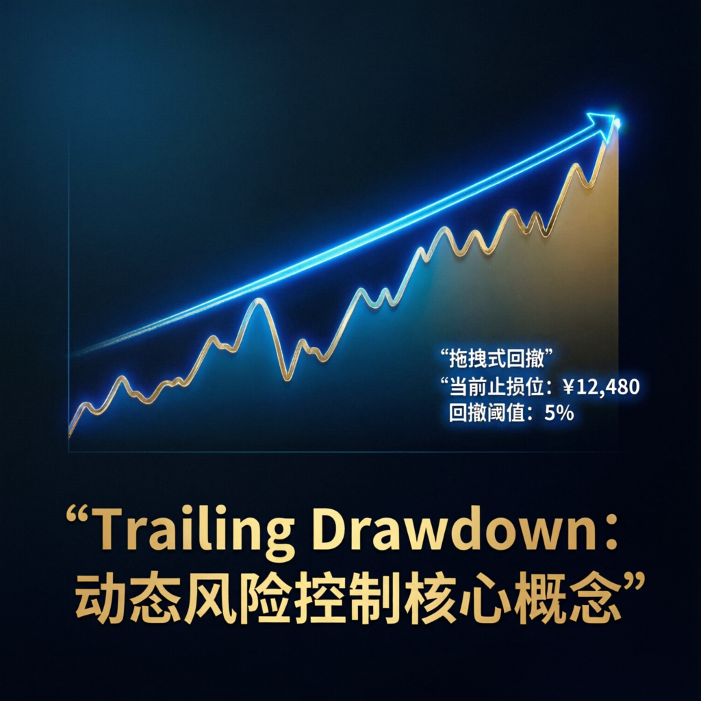 Trailing drawdown explained with chart showing dynamic risk control