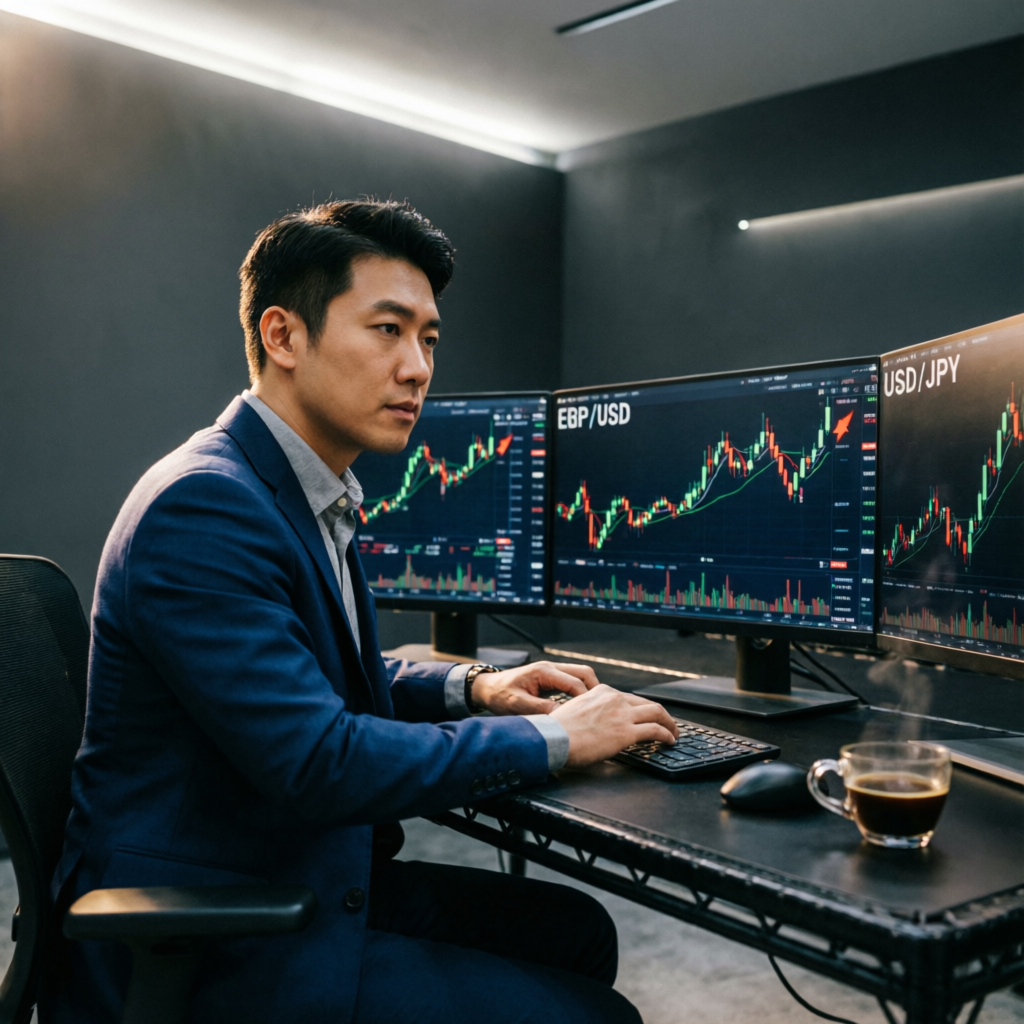 Forex currency pairs trading with multiple monitors