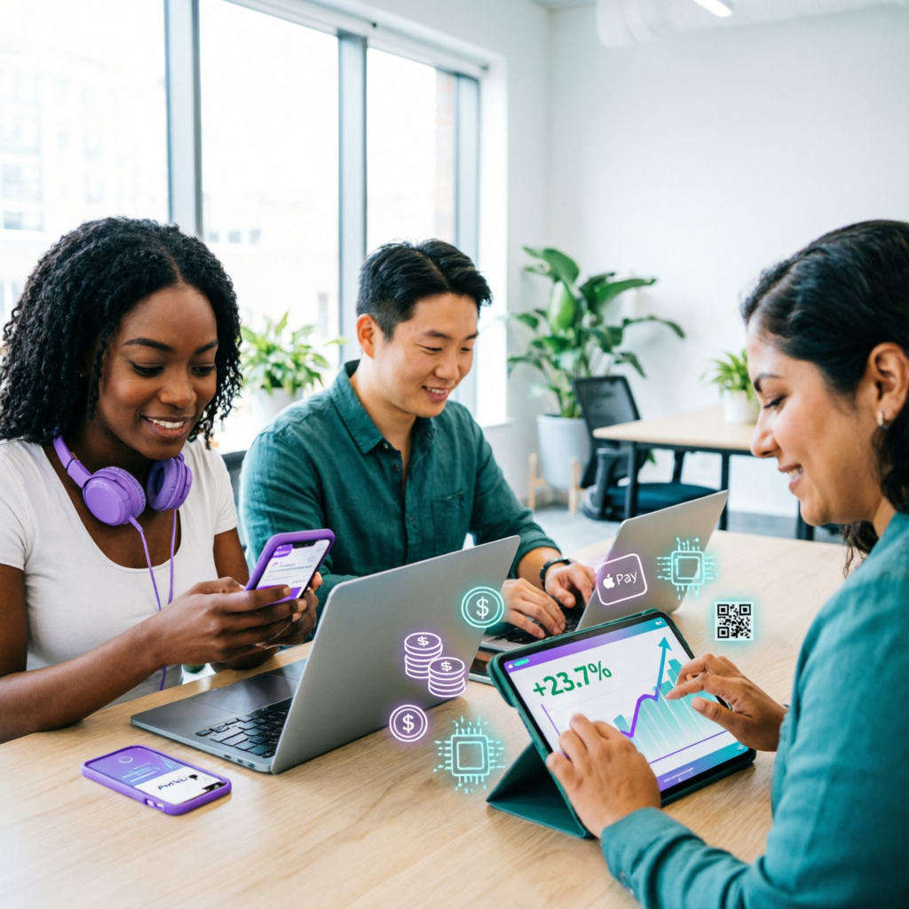 Pessoas trabalhando online ganhando renda extra na internet 2026