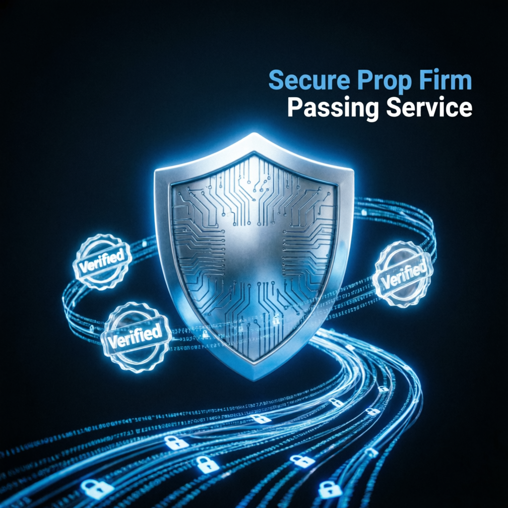 Secure prop firm passing service with verified badges and encryption