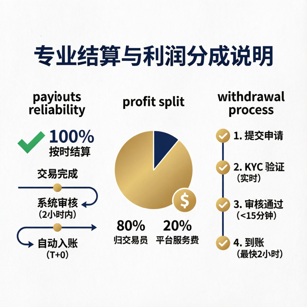 Topstep payout and profit split illustration