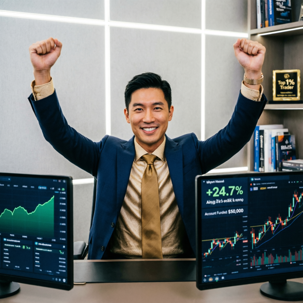 Successful funded trader with profits