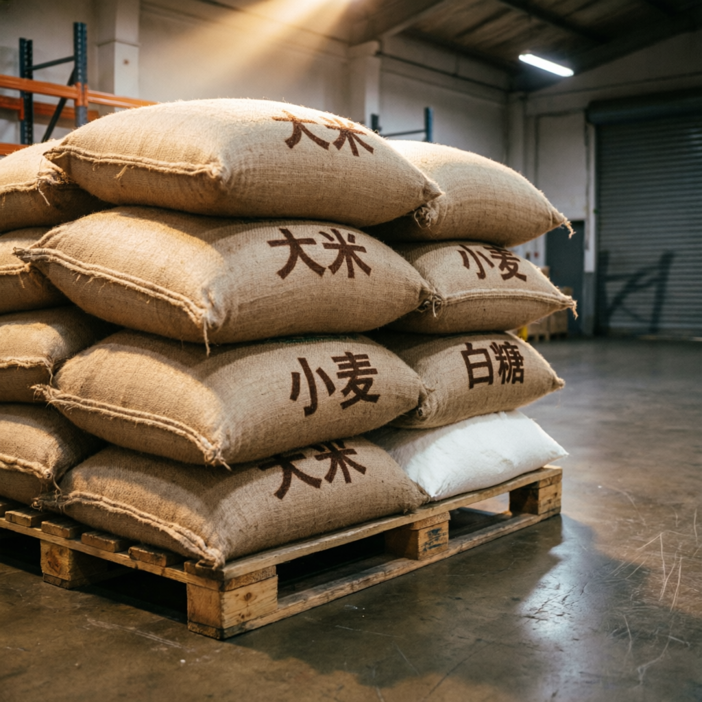 Wholesale stock of rice wheat sugar sacks – anaj bazar godown in Mumbai