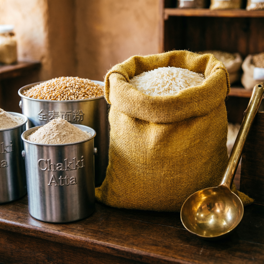 Premium basmati rice and wheat at best anaj bazar in Nalasopara East