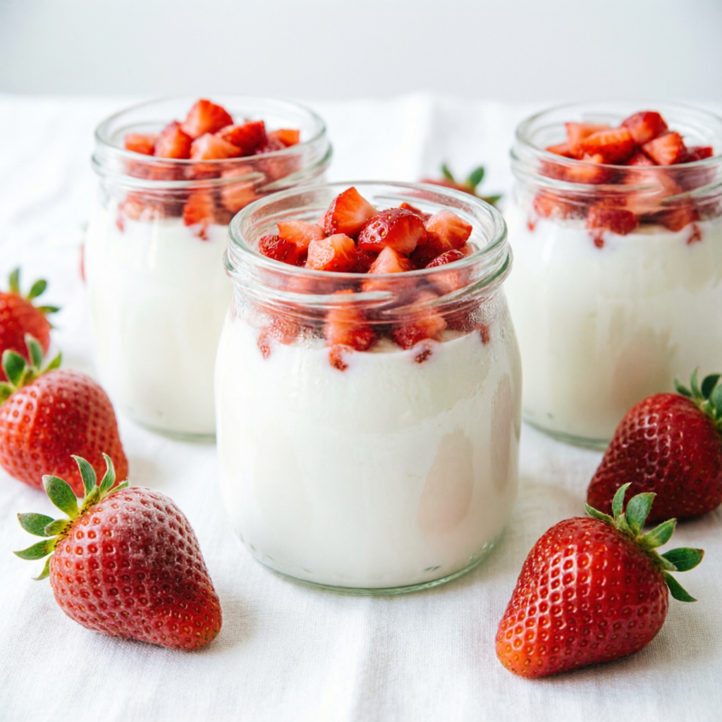 Yogur con fresas