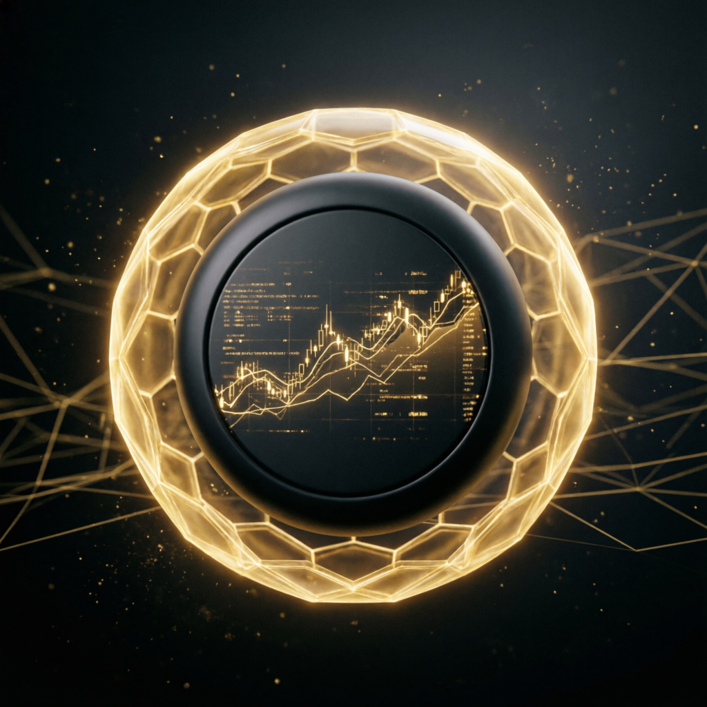 Risk management shield protecting trading account with financial charts