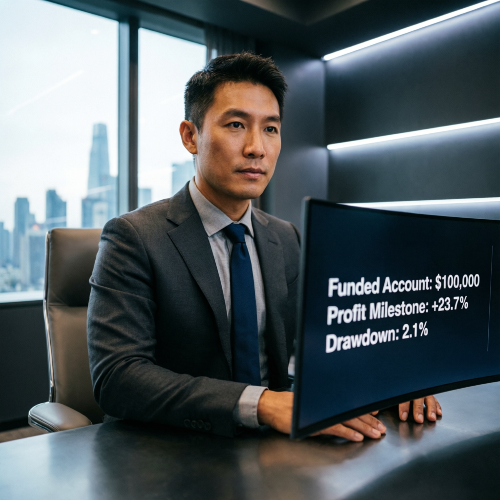 Successful funded account milestone achieved through PFM Capitals service