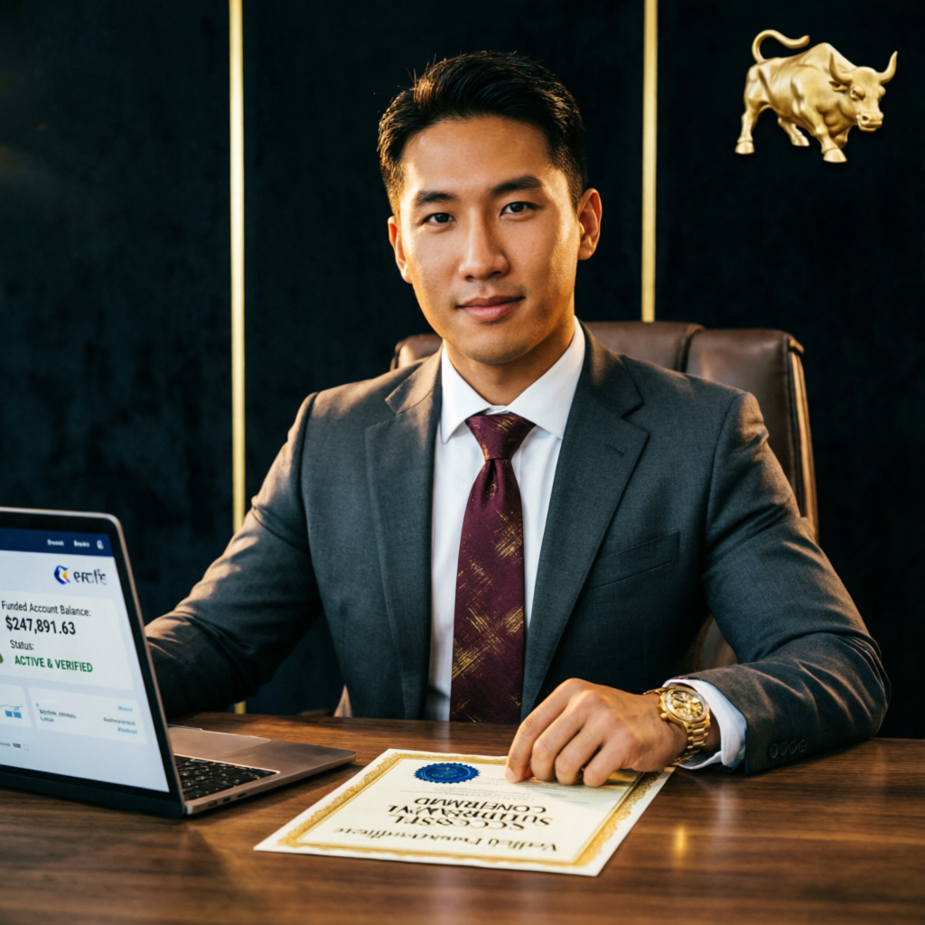 Successful trader with verified funded account and payout certificate