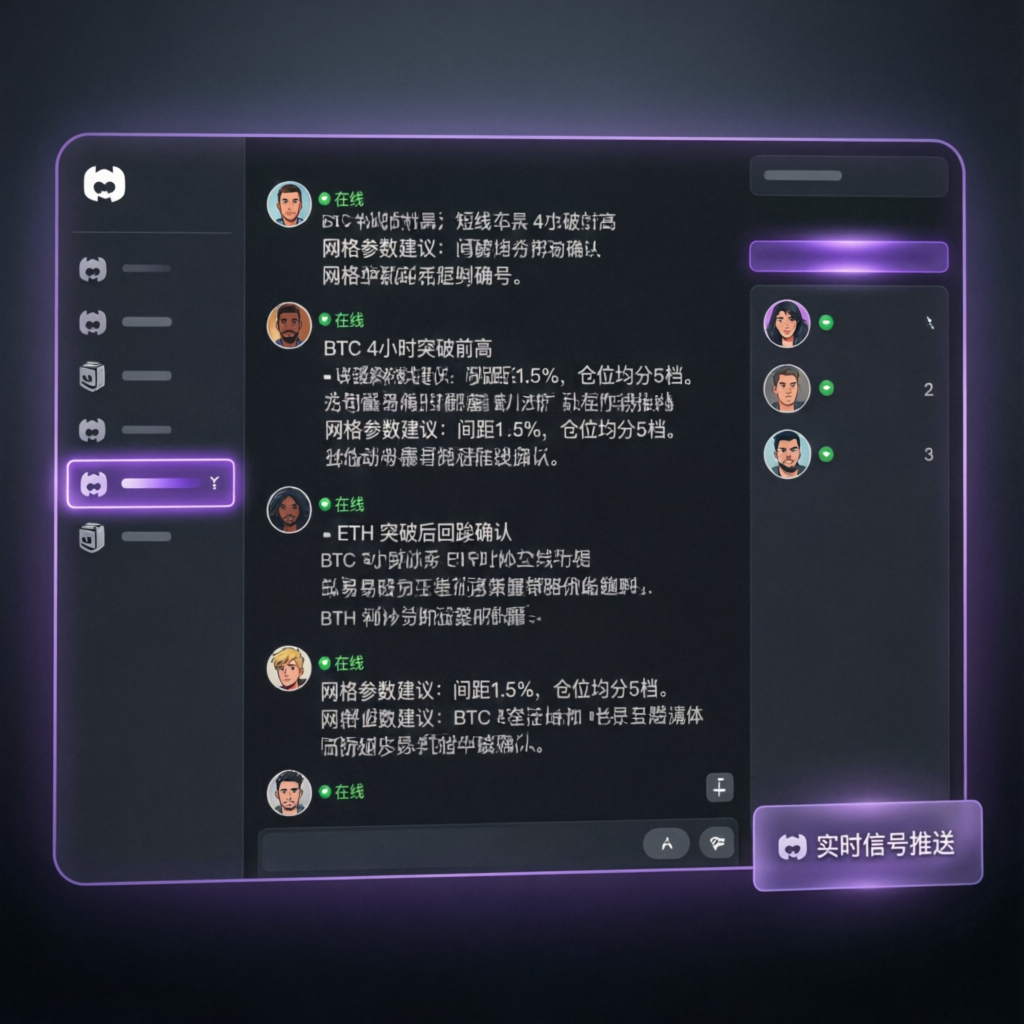 Online trading community Discord chat with active traders