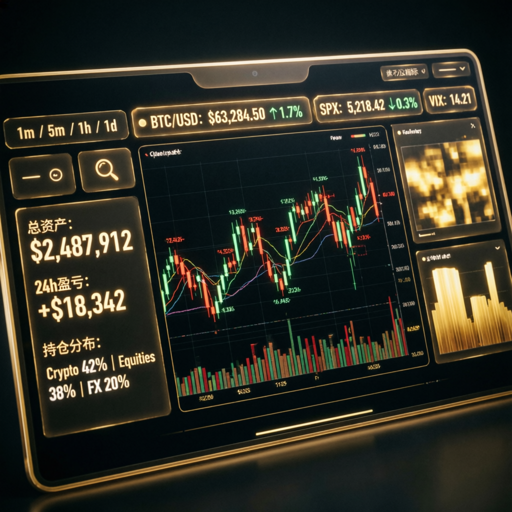 Apex Trader Funding dashboard showing trading charts and analytics