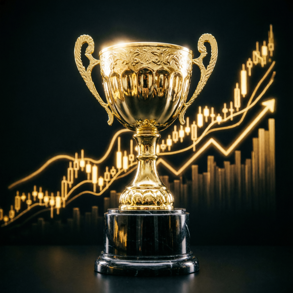Topstep benefits and funded account success trophy