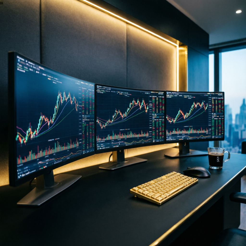 Premium trading workstation setup