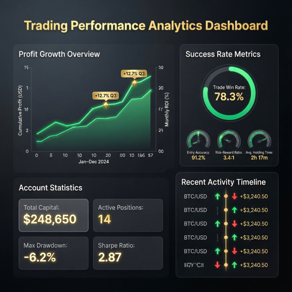 Trading performance analytics dashboard