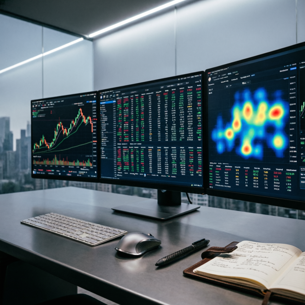 Professional trading desk setup for prop firm passing service