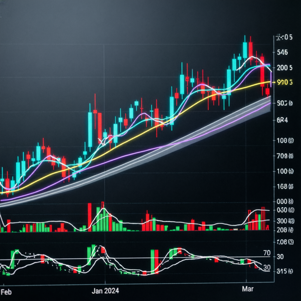Technical analysis candlestick chart for CTI evaluation strategy