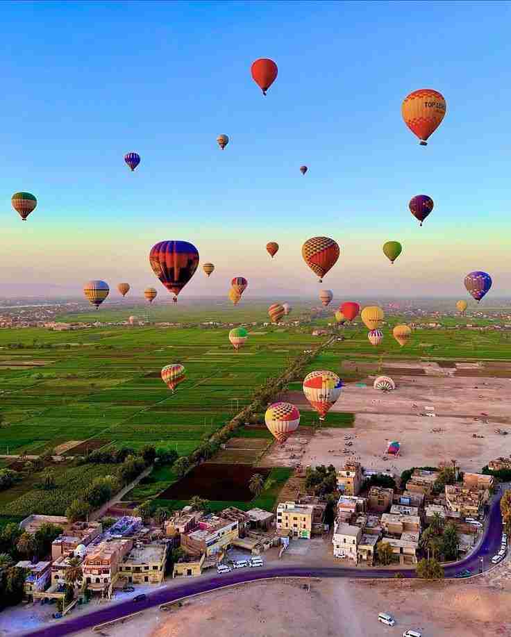 Hot air balloons over the Nile valley