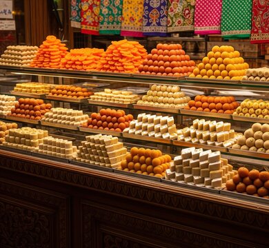 Mithai display case