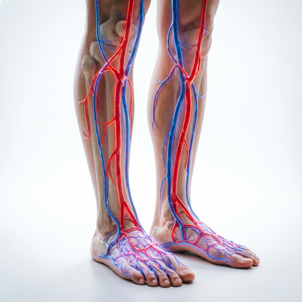 Healthy blood circulation in legs