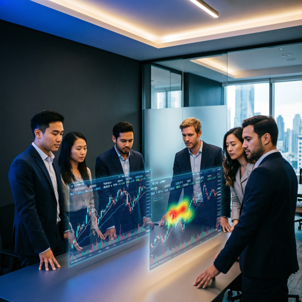 Professional Trading Team Analyzing Markets