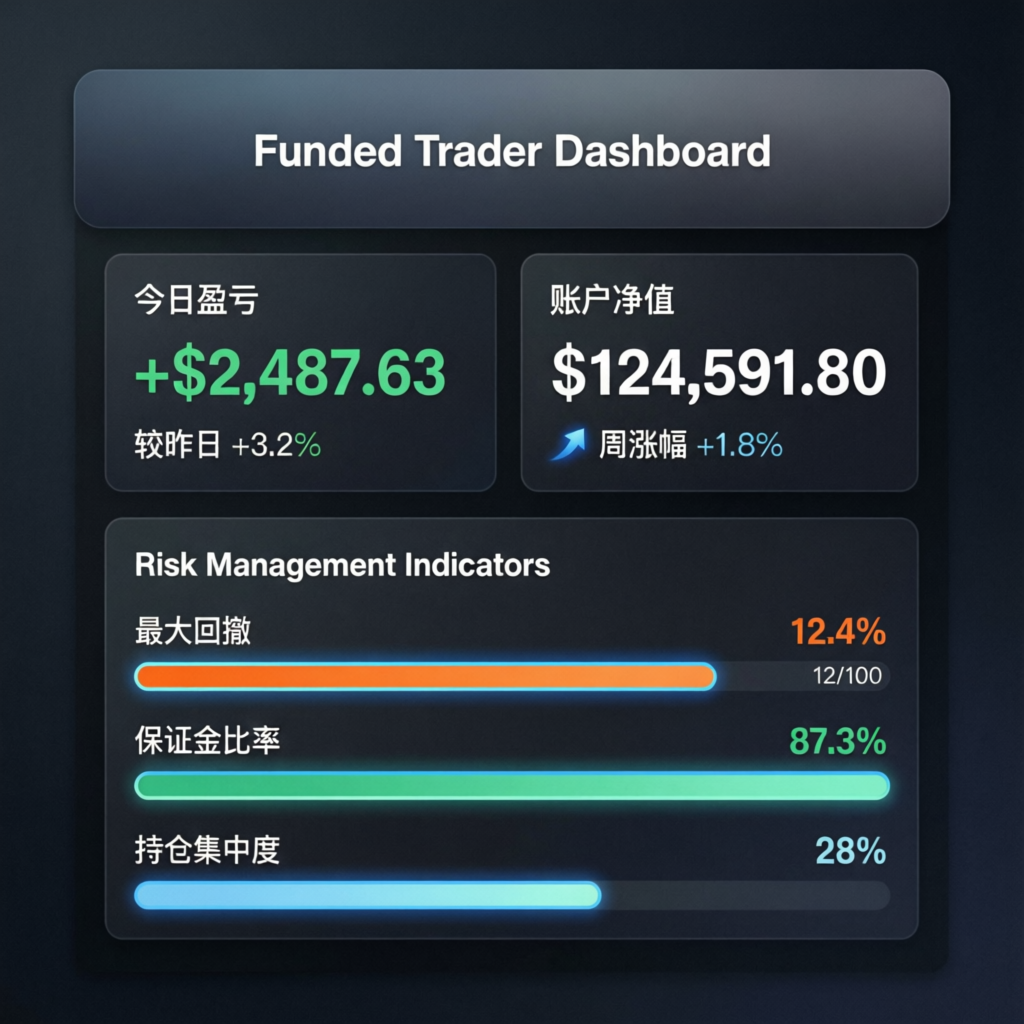 Funded trader dashboard