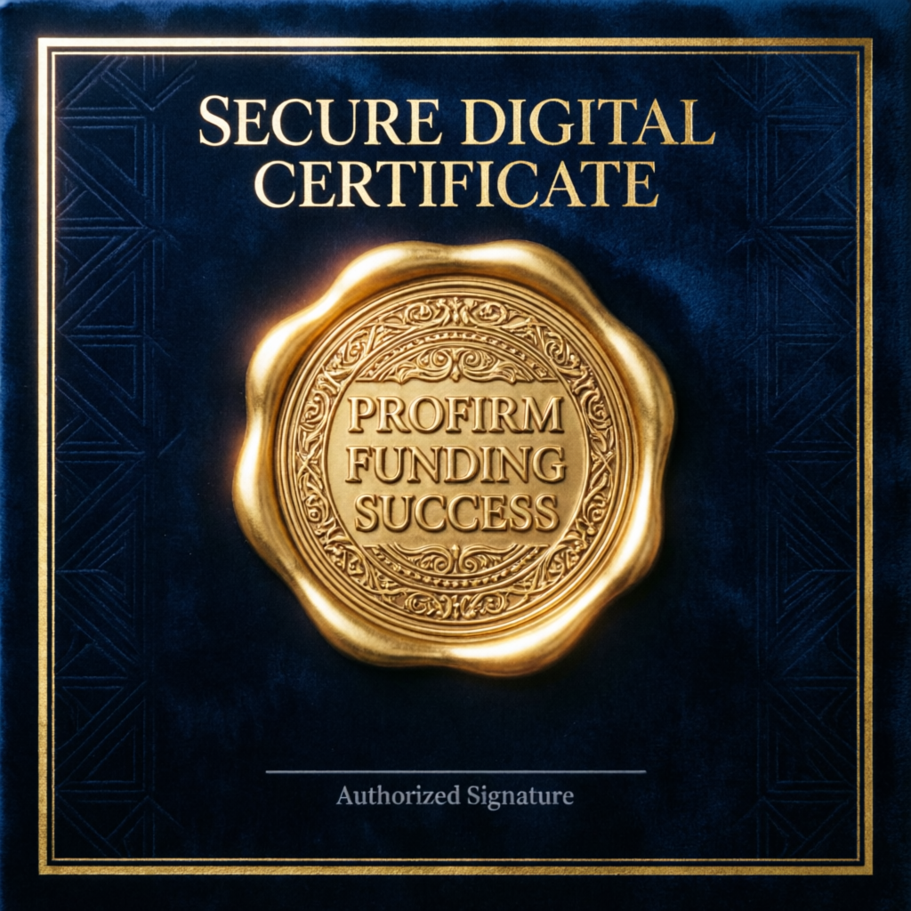 Funded account success certificate