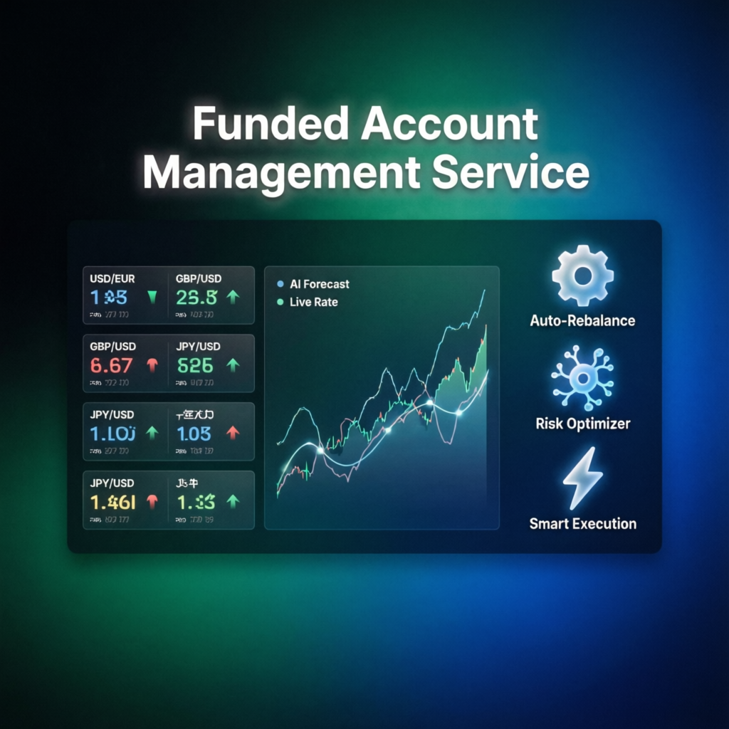 Funded Account Management Service dashboard with AI automation