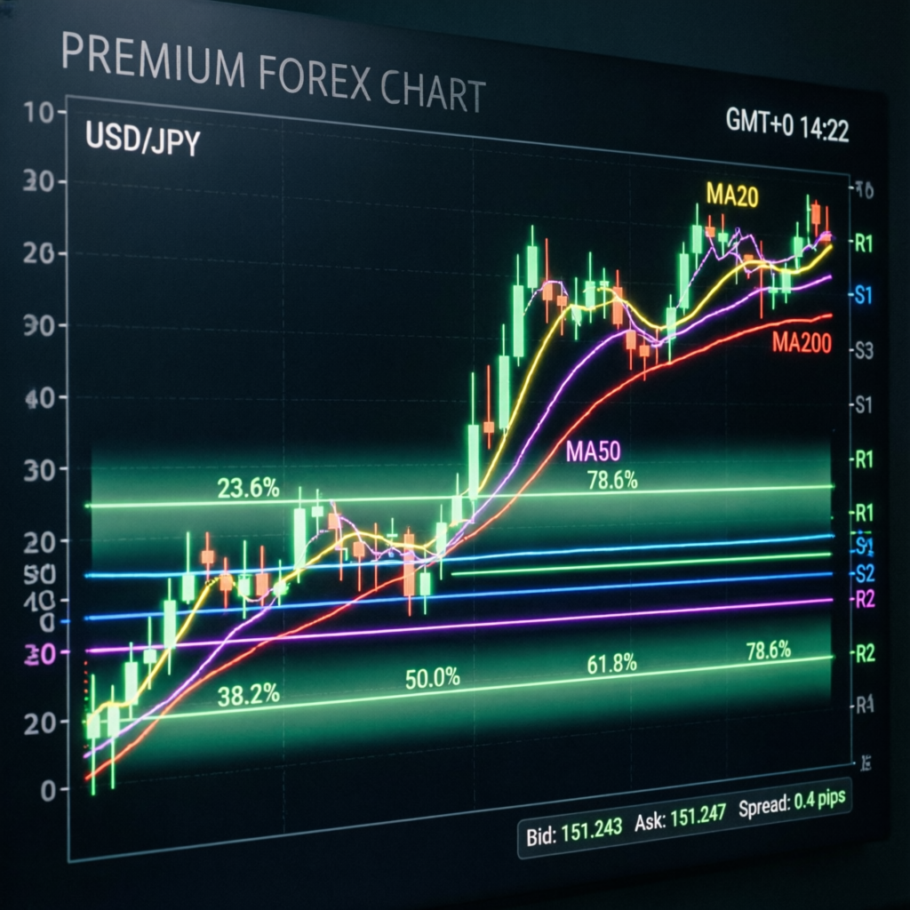 Premium forex chart showing Topstep trading analysis