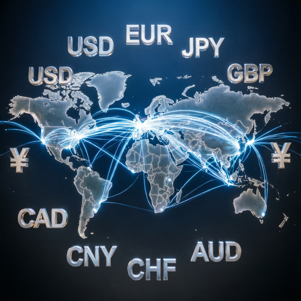Global forex markets and currency trading