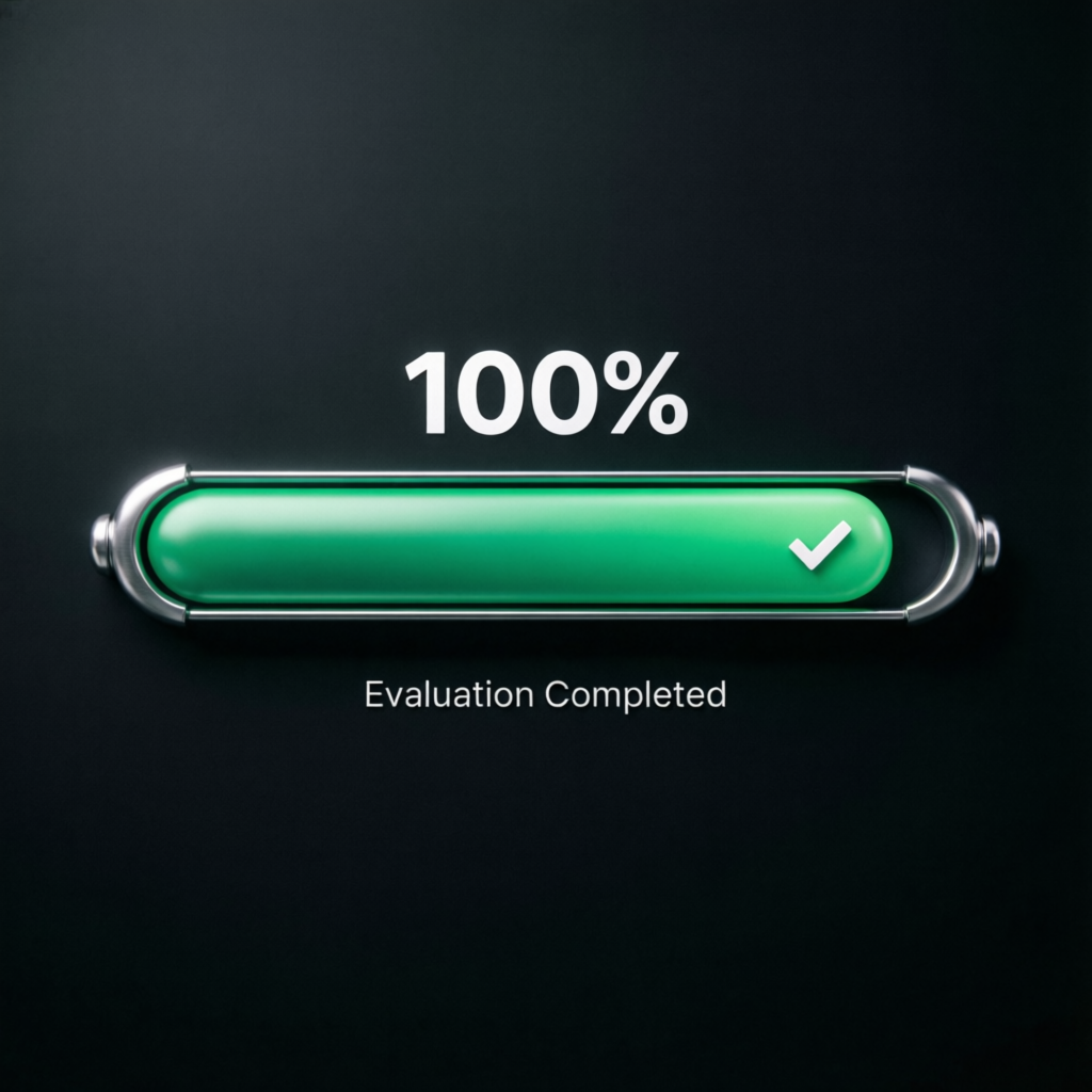 Prop firm evaluation completed successfully