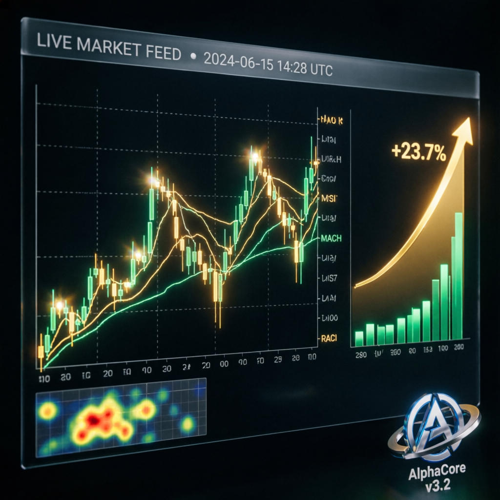 Trading analytics showing profit growth and account scaling