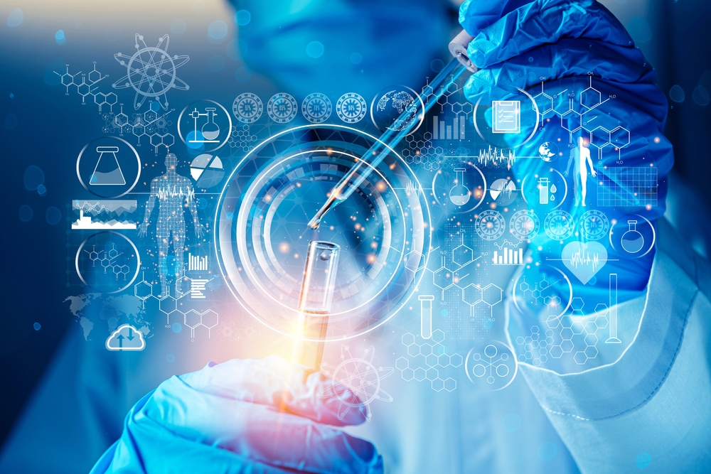 Laboratório de biotecnologia com equipamentos modernos de pesquisa científica