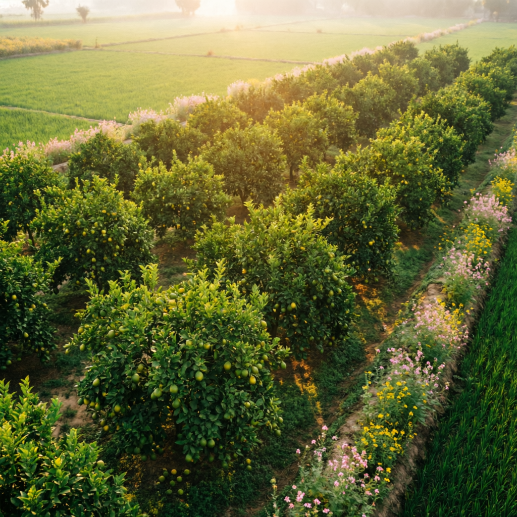 Lemon Orchard Aerial