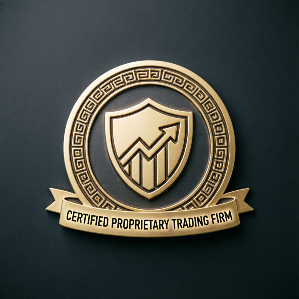 Proprietary trading firm certification badge