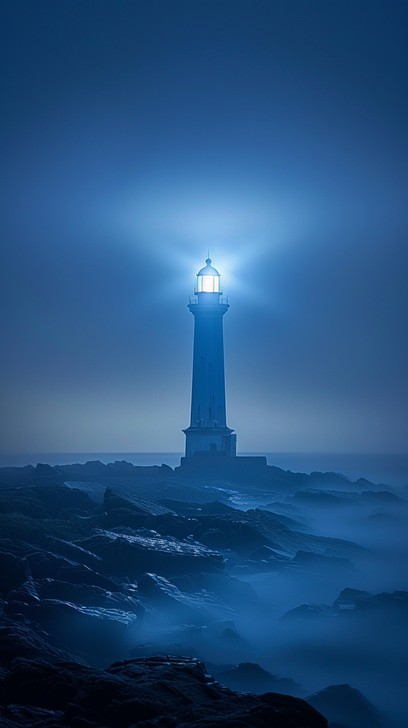 Faro en la niebla