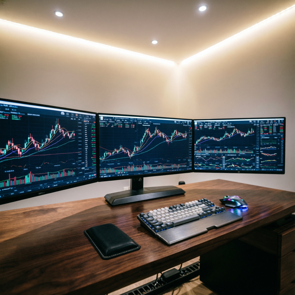 Professional Multi-Monitor Trading Setup