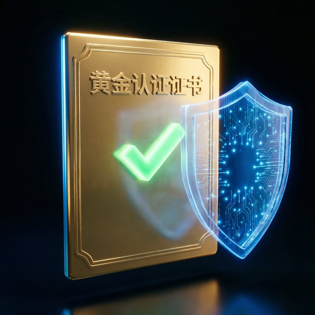Golden certificate with shield representing verified Topstep prop firm trust
