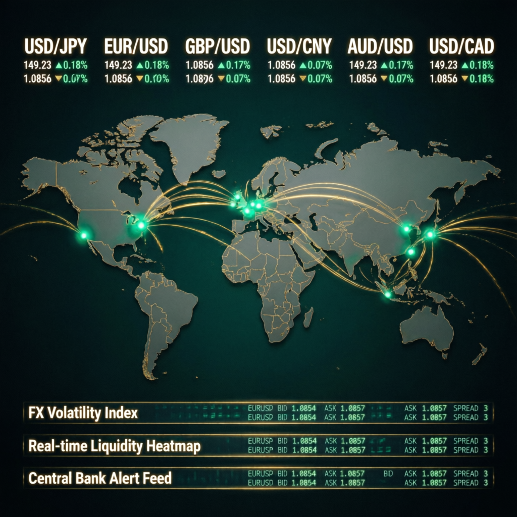 Global forex market analysis with currency pairs
