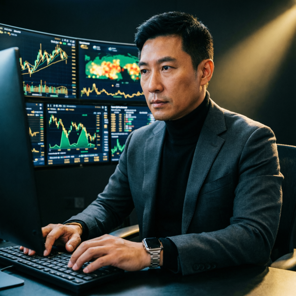 Professional forex trader managing prop firm challenge