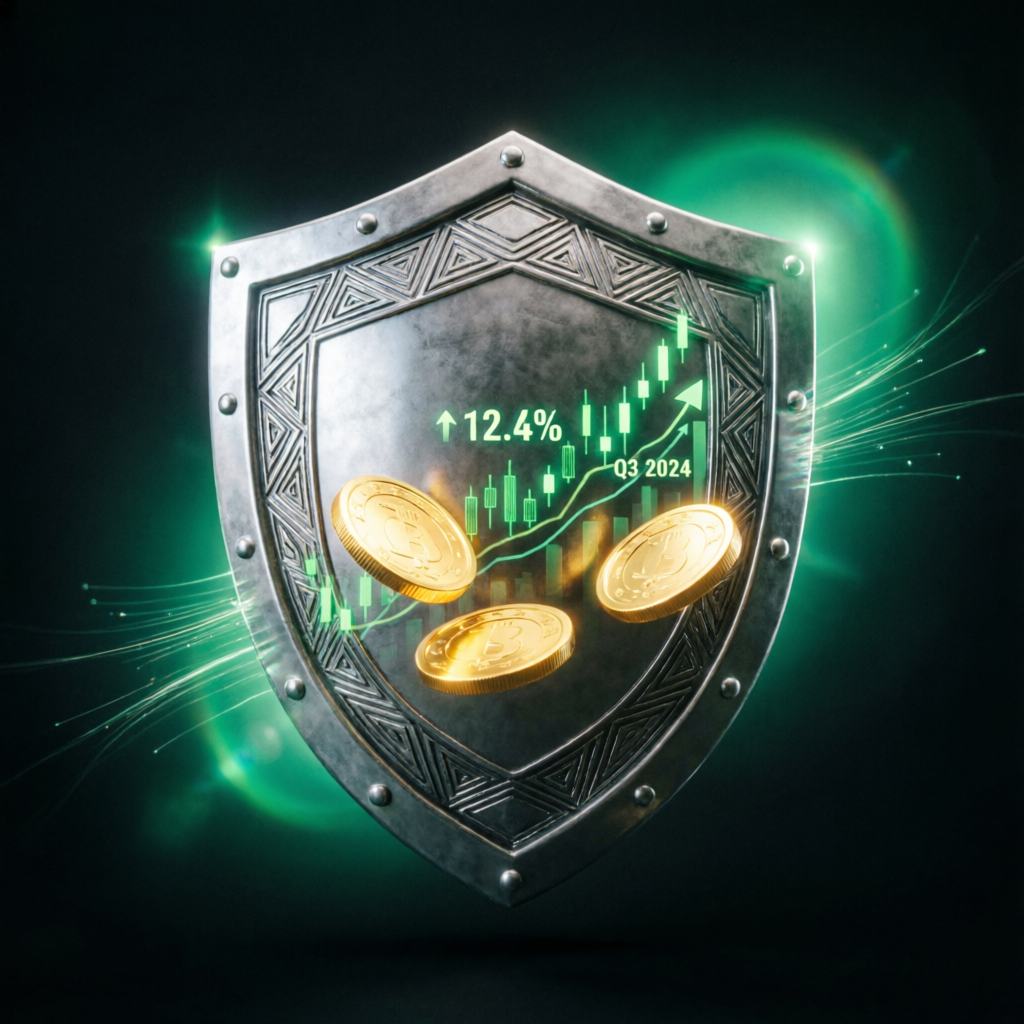 Risk management shield protecting trading capital