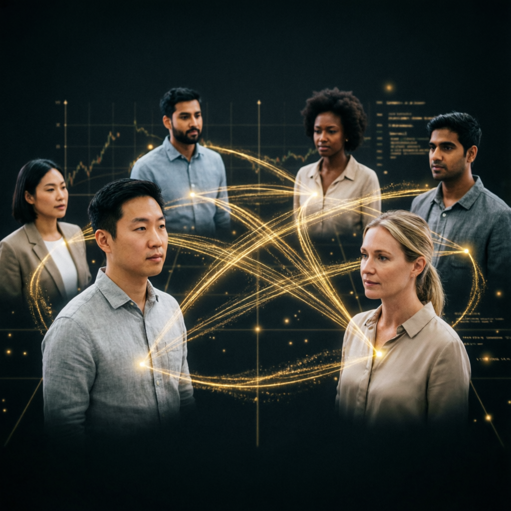 Global trading community connected through digital network