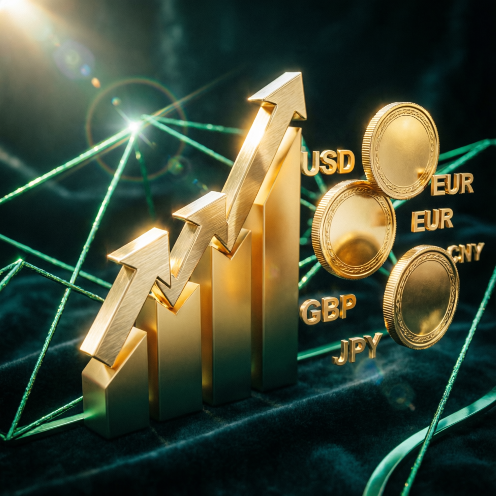 Financial growth and profit visualization