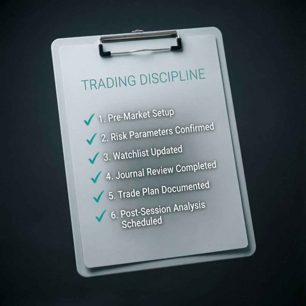 Trading discipline checklist for Topstep daily loss management