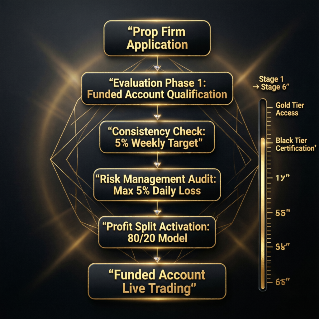 Topstep funded account progression flowchart