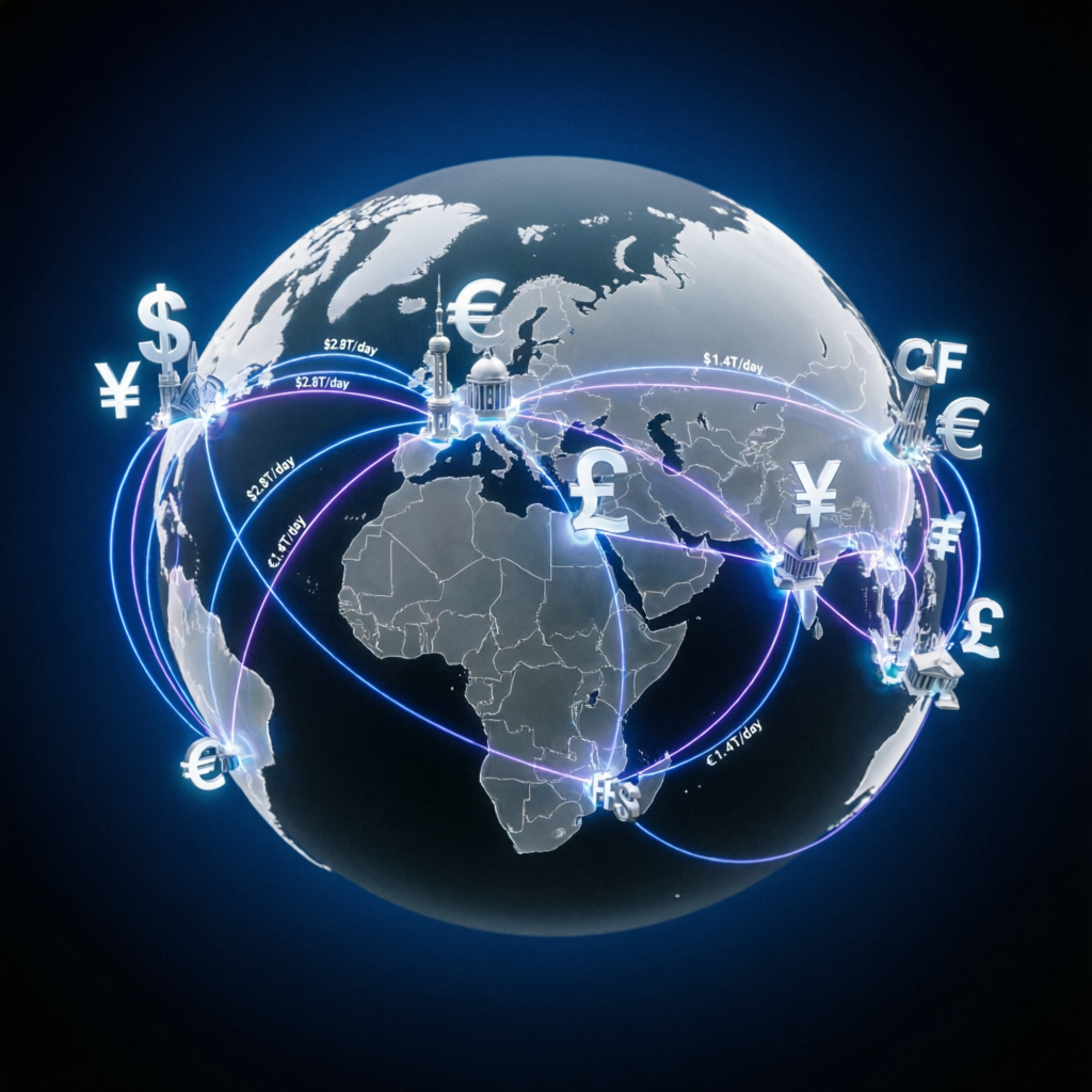 Global forex market trading coverage