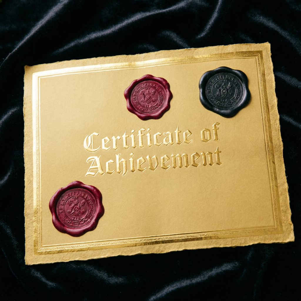 Premium Gold Certificate of Achievement for Funded Traders