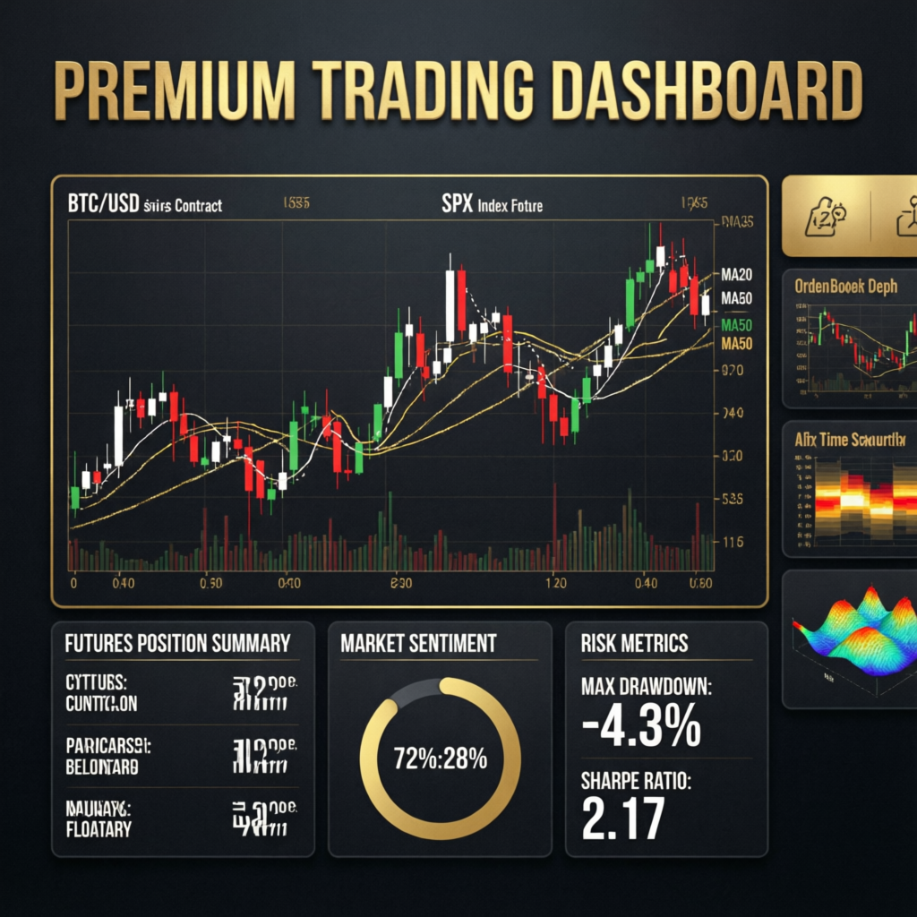 Premium Apex Trader Funding Trading Dashboard with Futures Charts