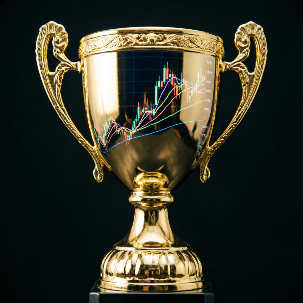 Gold Trophy Representing Apex Trader Funding Success and Achievement