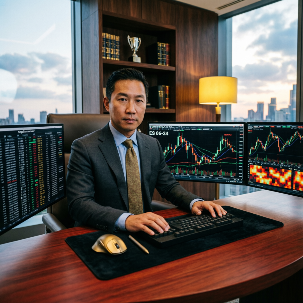 Professional Trader Using NinjaTrader Platform for Apex Futures Trading